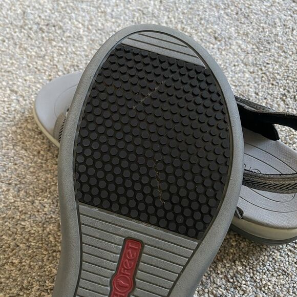 Orthofeet Lake Sandals 8.5W Gray Flat Strappy Orthopedic Comfort Adjustable - Picture 8 of 12